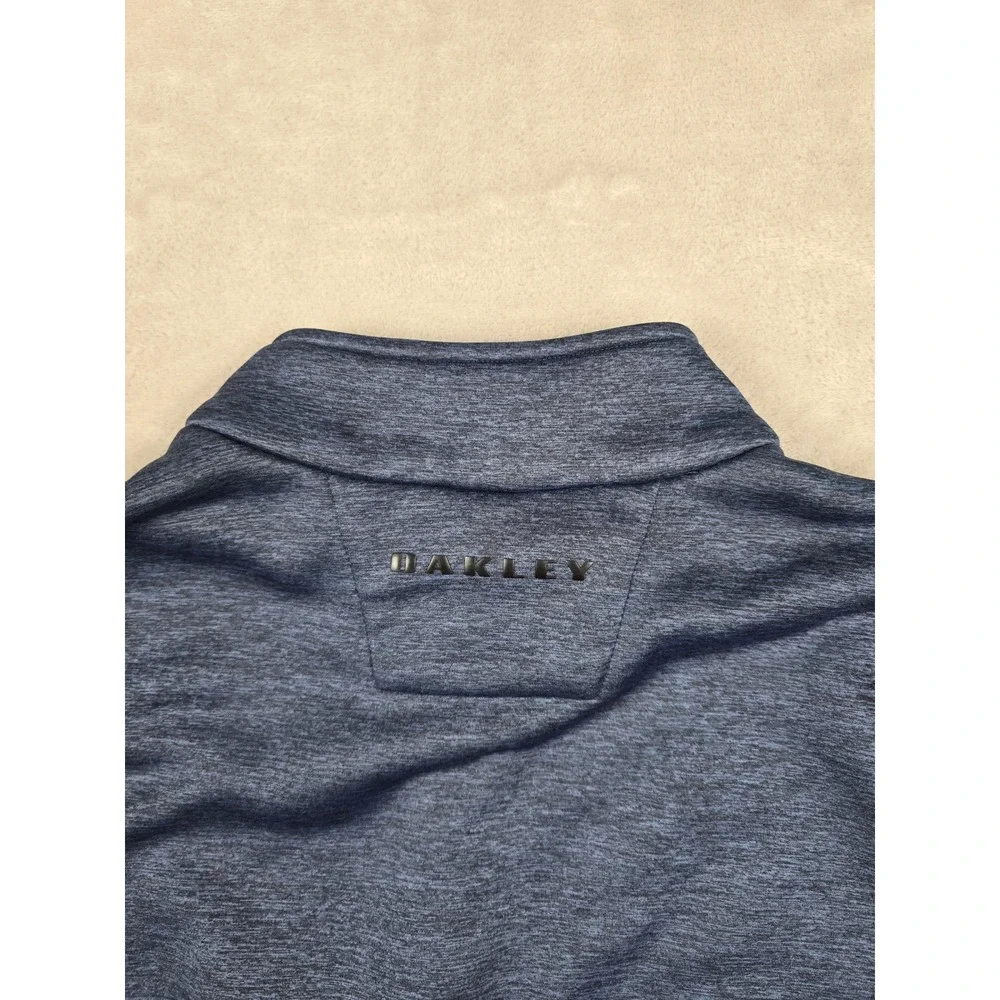 Oakley 1/4 Zip Pullover‎ Sweater Mens Medium Blue Fleece 461728 Activewear Golf